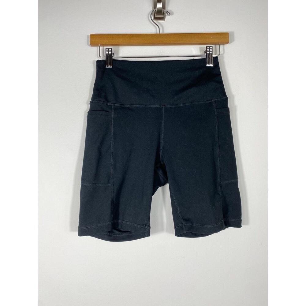 Danskin Women’s Black Biker Shorts Size S High Rise Athletic Activewear
